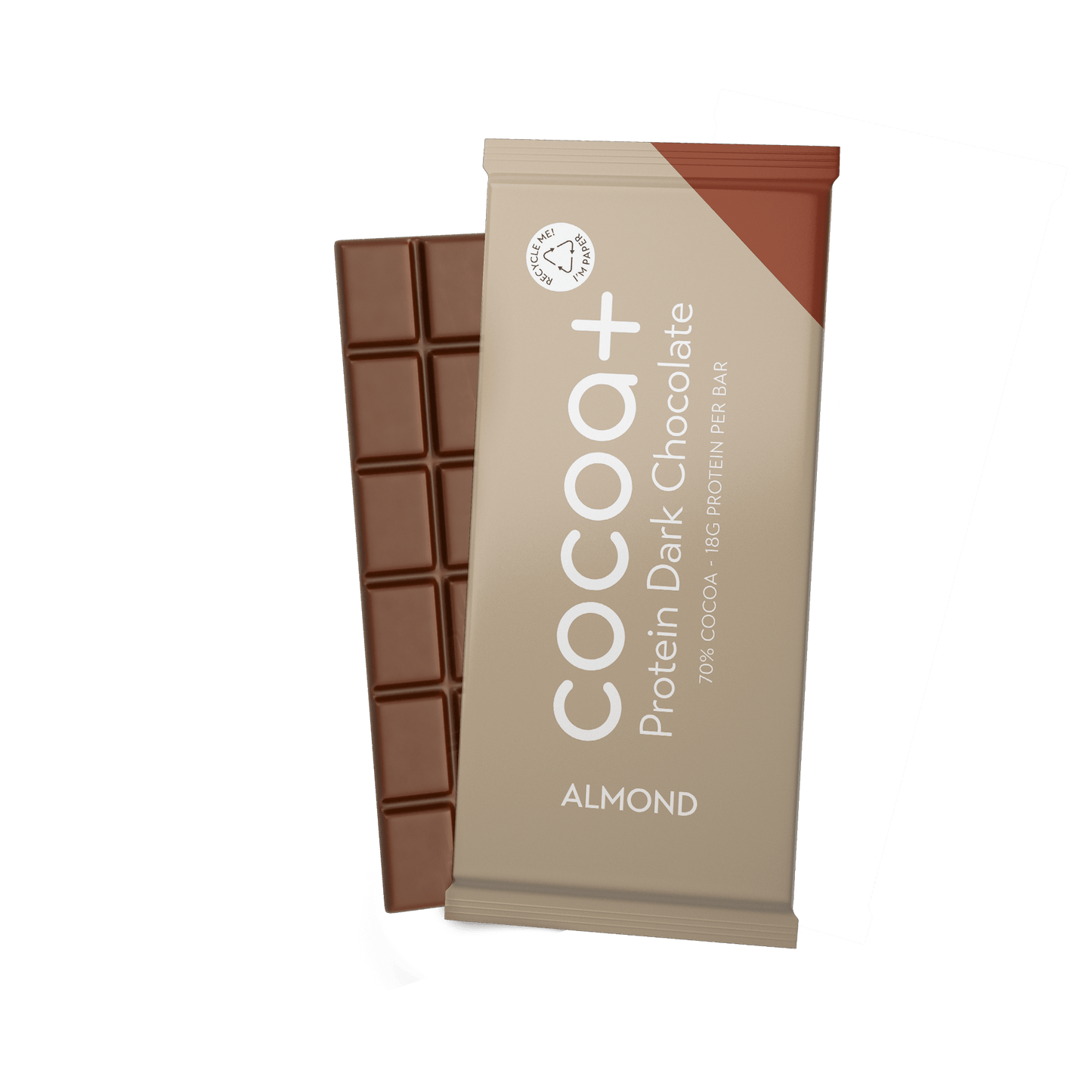 70% Roasted Almond Dark Protein Chocolate (40g)