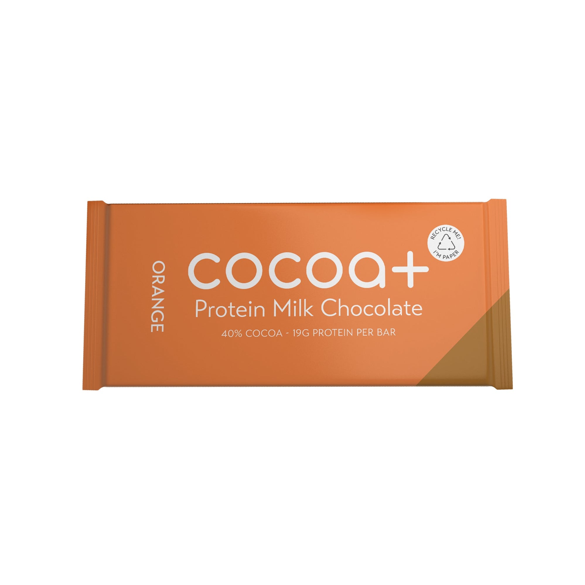 40 Orange Milk Protein Chocolate Slab (70g) cocoa+ Protein Chocolate