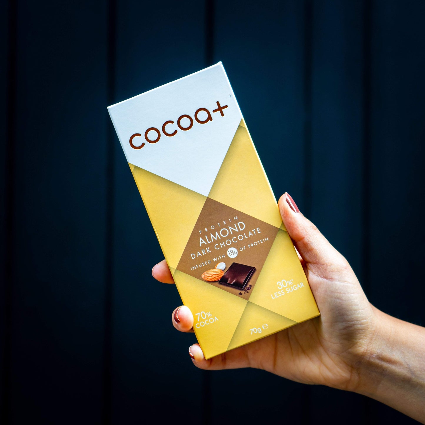 70% Roasted Almond Dark Protein Chocolate (40g)